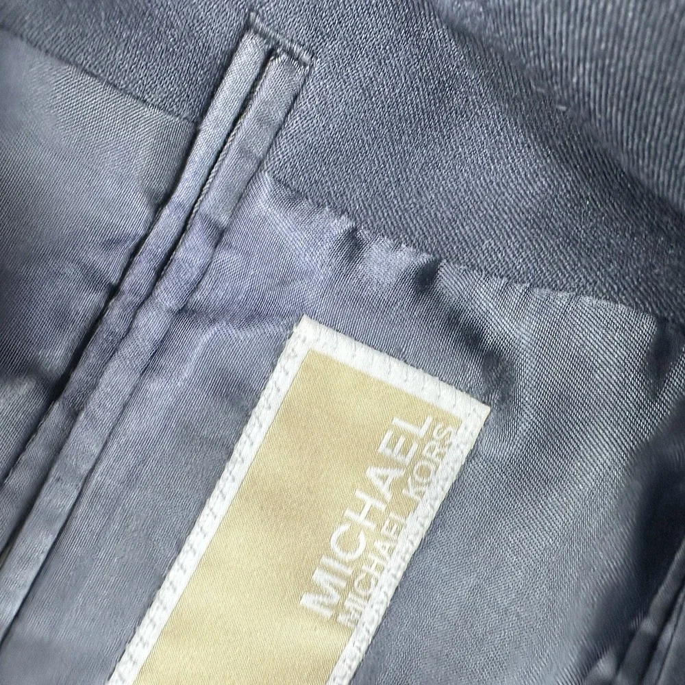 Michael Kors Men's Suit Coat Blazer Size 38 R‎ Navy Blue Wool Blend